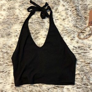 Black crop top SHEIN